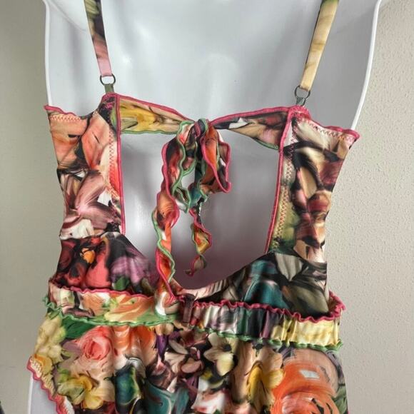 NWT Becca by Rebecca Virtue Over The Shoulder One Piece Swimsuit Size L Belt - Picture 8 of 12